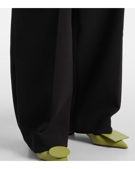 Jacquemus Black Ovalo Barrel-Leg Pants