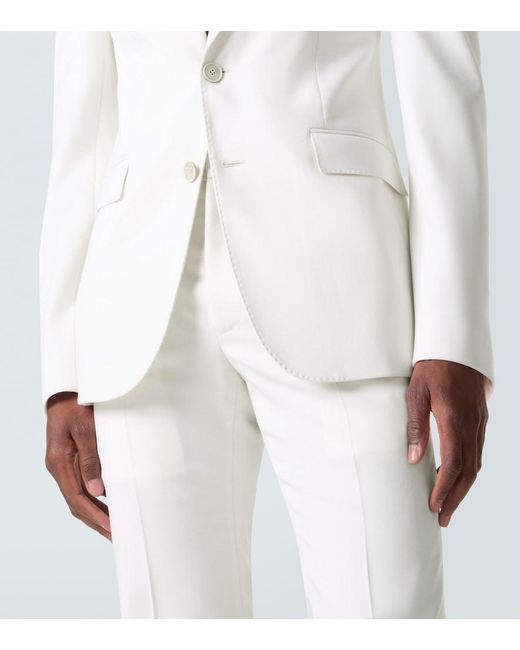 Givenchy White Wool And Mohair Suit Jacket for men