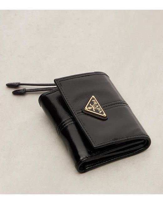 Prada Black Logo Leather Wallet