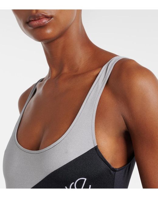 Versace Blue Logo Swimsuit