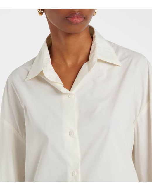 Faithfull The Brand White En Vau Cotton Shirt