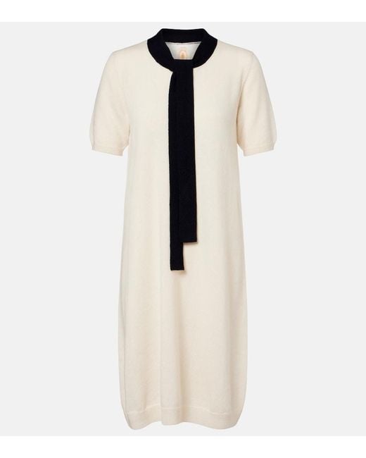 Jardin Des Orangers White Wool And Cashmere Sweater Dress