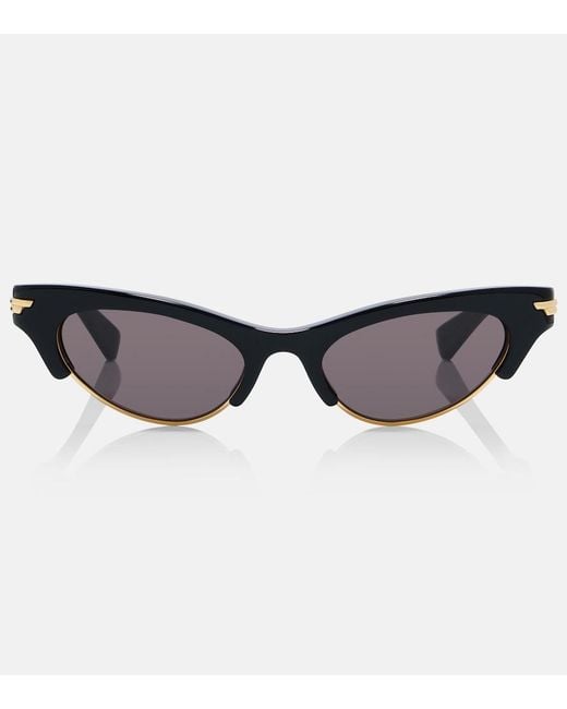 Bottega Veneta Brown Fashion Show Cat-Eye Sunglasses
