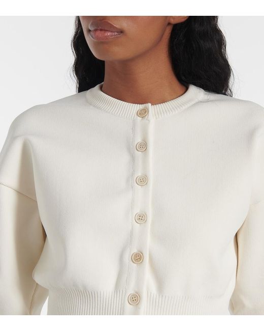Wardrobe NYC White Cropped Cardigan