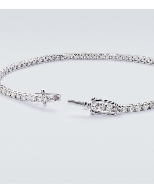 SHAY Metallic Diamond Encrusted White Gold Bracelet for men