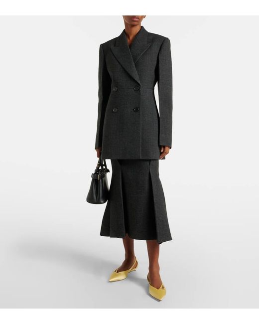 Prada Black Double-Breasted Wool Blazer