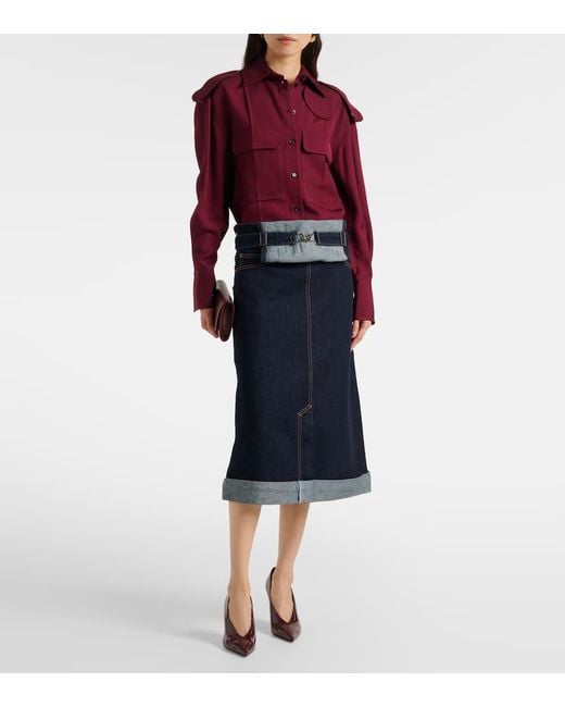 Victoria Beckham Blue Jeansrock