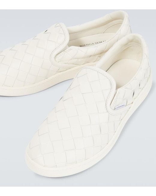 Bottega Veneta Natural Sawyer Braided Slip On Sneakers Shoes for men