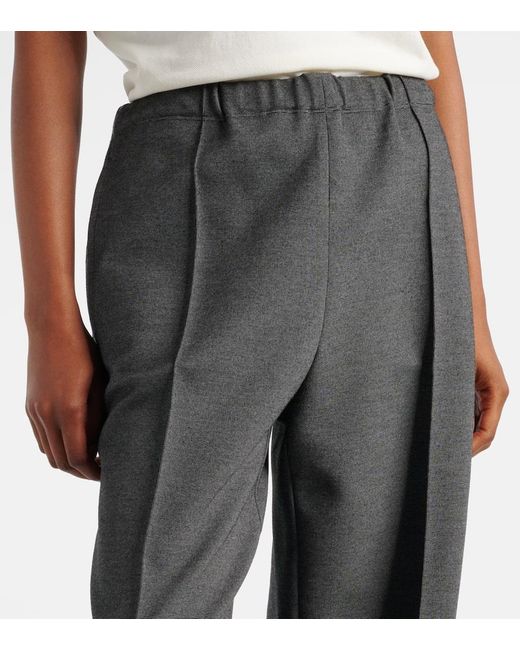Miu Miu Gray Gerade Hose Aus Strick