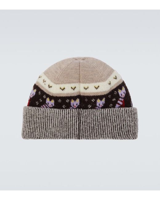Loewe Natural X Louis Wain Wool-Blend Beanie for men