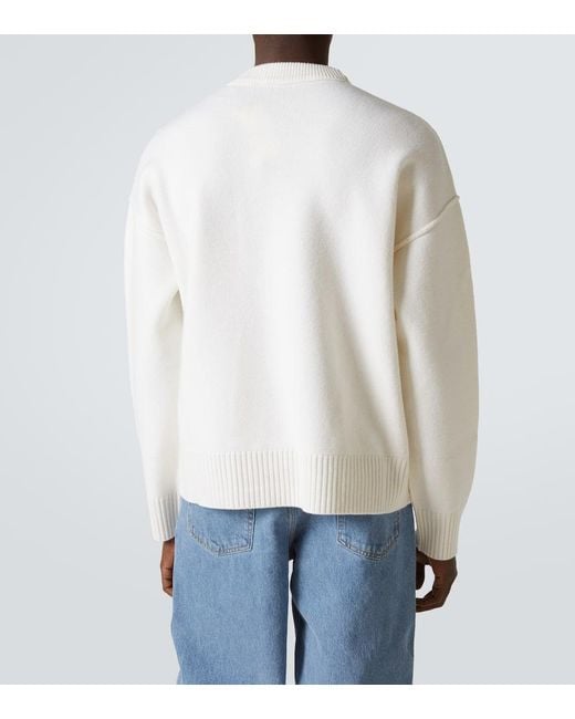 Pullover Ami De Cour di AMI in White da Uomo