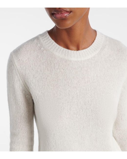 Lisa Yang White Mira Cashmere And Silk Sweater