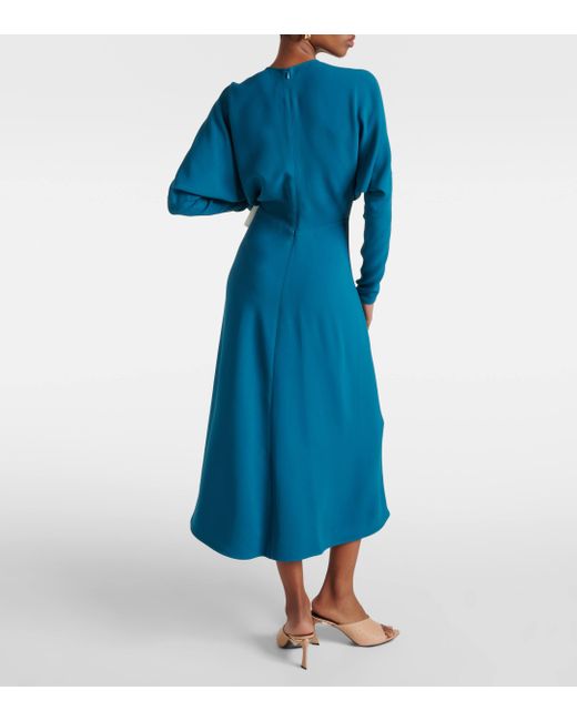 Robe midi Dolman Victoria Beckham en coloris Blue