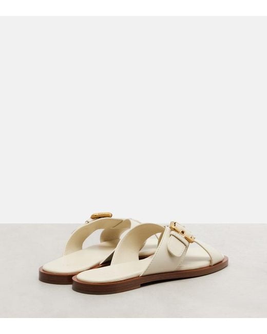Chloé White Nil Leather Sandals