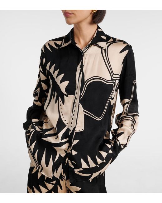 Poupette Black Eileen Printed Blouse