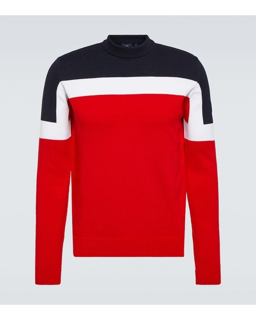 Fusalp Red Bradley Colorblocked Sweater for men
