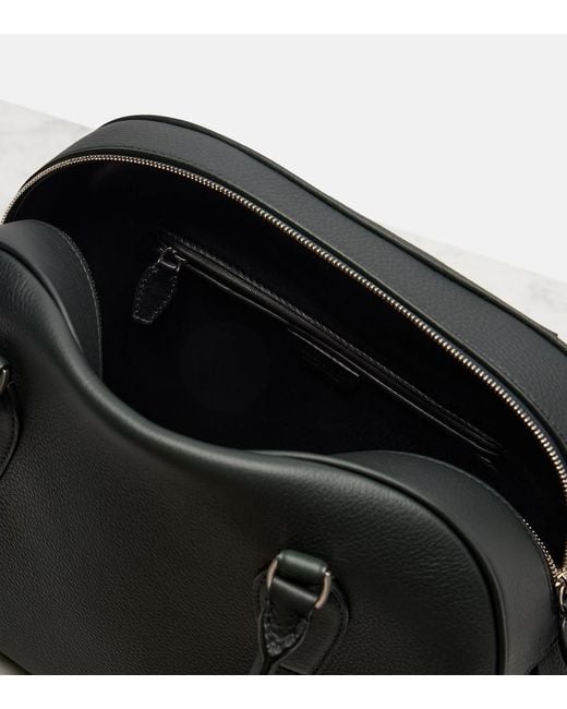 The Row Black India 12 Leather Tote Bag