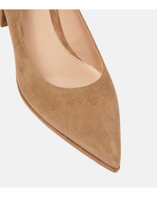 Gianvito Rossi Brown Piper Suede Pumps