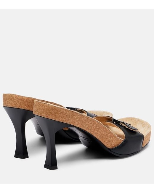 Balenciaga Natural X Scholl 80 Leather Mules