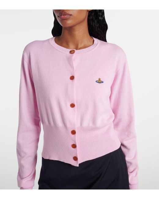 Vivienne Westwood Pink Cardigan Orb Aus Baumwolle Und Kaschmir