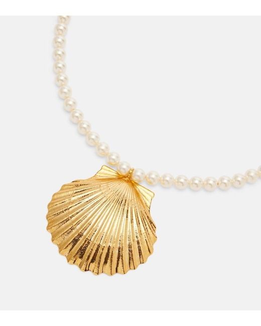 Jennifer Behr Metallic Siren Faux Pearl-Plated Necklace