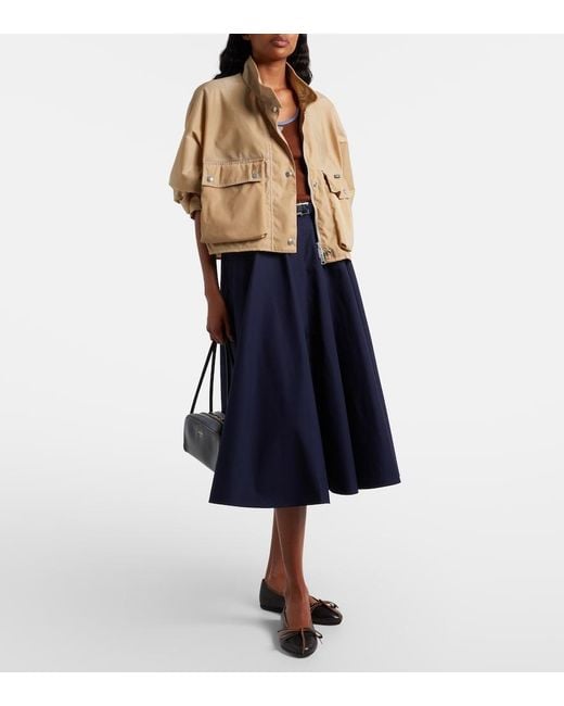 Prada Natural Re-Nylon Cropped Jacket