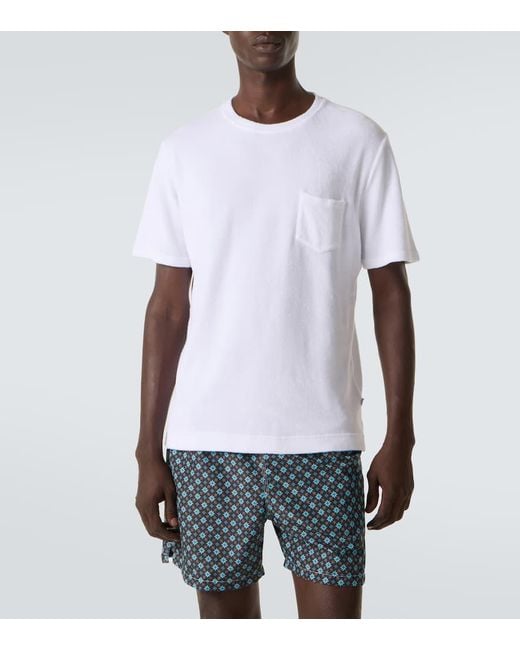 Fedeli White Extreme Cotton Terry Polo T-Shirt for men