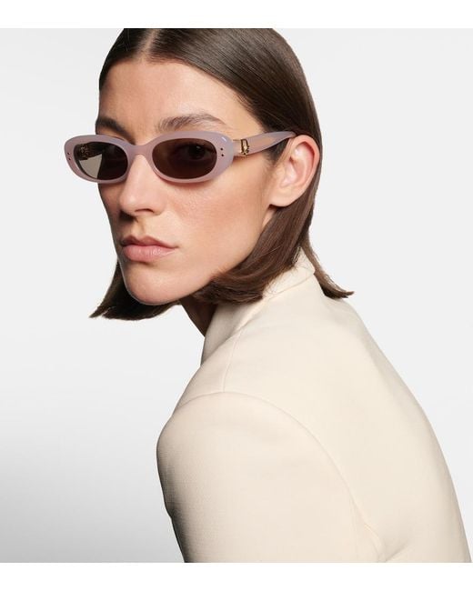Dior Pink Ovale Sonnenbrille Dior Oblique B1I