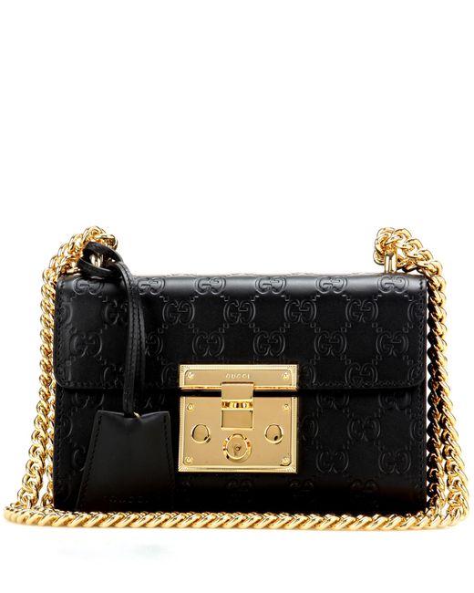 Gucci Black Padlock Small Shoulder Bag With Chain