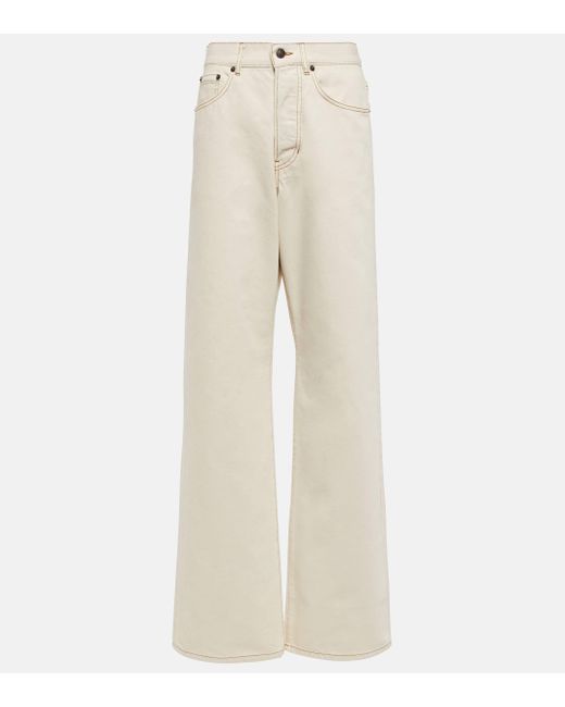 Dries Van Noten Natural High-rise Straight Jeans
