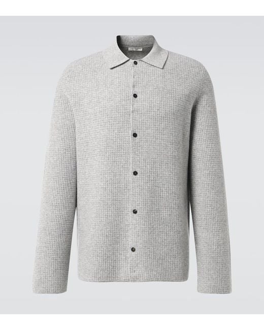 The Row Gray Barkley Wool And Cashmere Cardigan for men