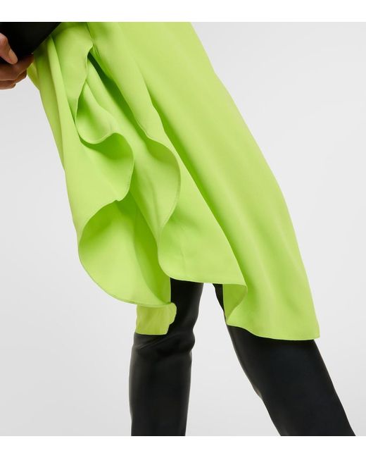 MM6 by Maison Margiela Green Belted Midi Dress