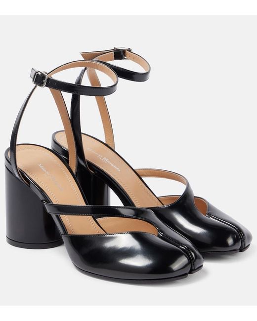 Maison Margiela Black Tabi Leather Pumps