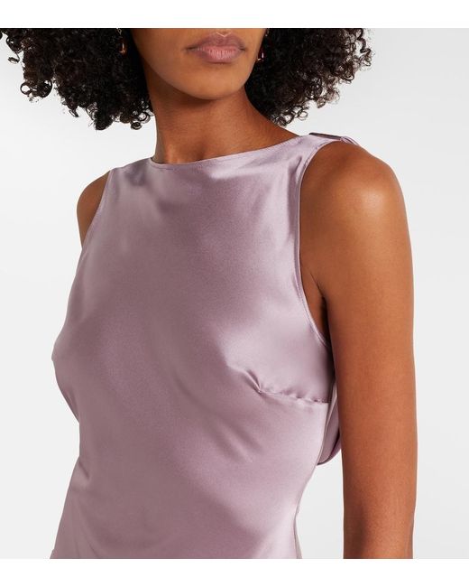 Nina Ricci Purple Silk-Blend Gown