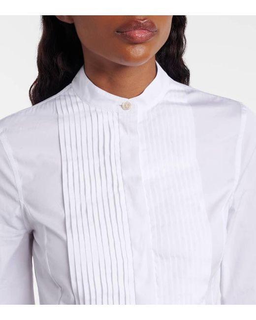 Alexander McQueen White Hemd Aus Baumwollpopeline