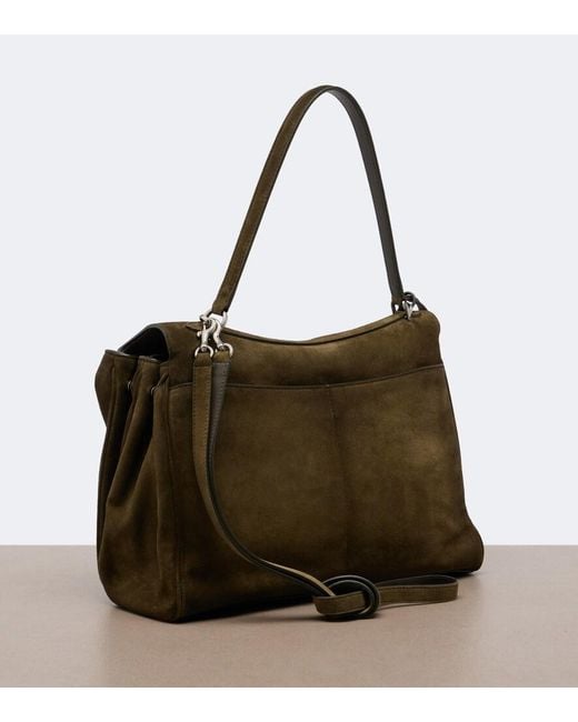 Balenciaga Black Rodeo Medium Suede Shoulder Bag