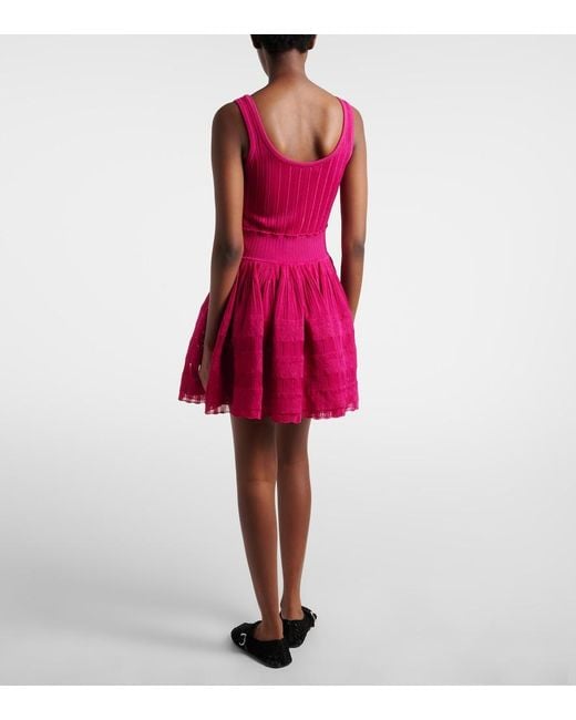 Alaïa Red Knitted Minidress