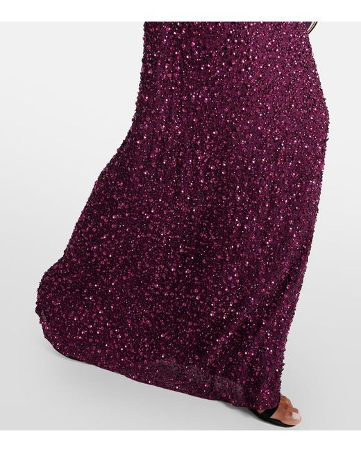 Jenny Packham Purple Robe mit Pailletten