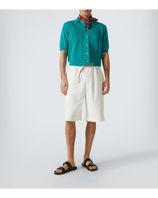 Plan C White Technical Shorts for men