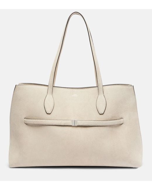 Totême  Natural Lounge Large Suede Tote Bag