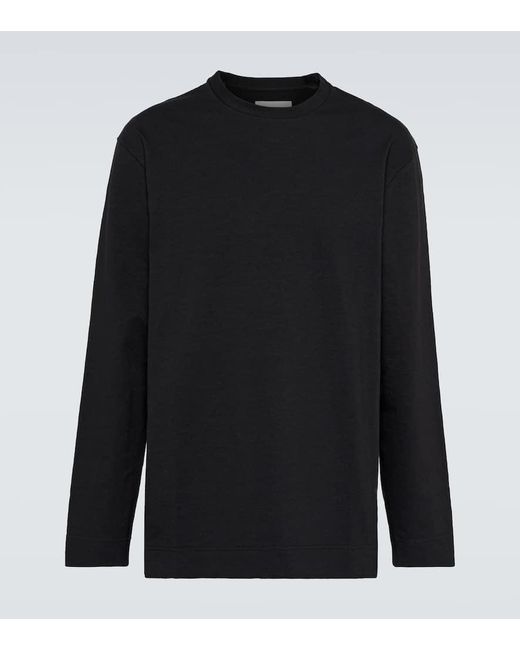 Pullover oversize in misto cotone di Jil Sander in Black da Uomo