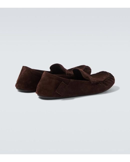 Acne Brown Bojan Suede Loafers for men