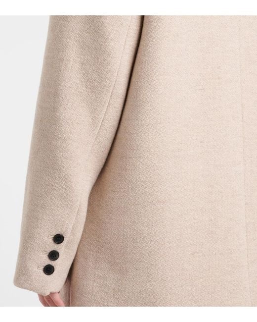 Isabel Marant Natural Eris Wool-Blend Coat
