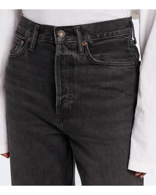Agolde Black Vintage Loose Straight Jeans