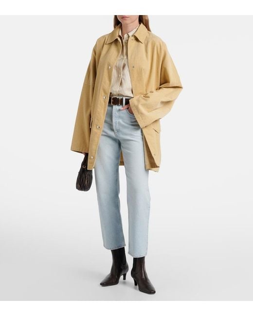 Agolde Blue '90S Crop Straight Jeans
