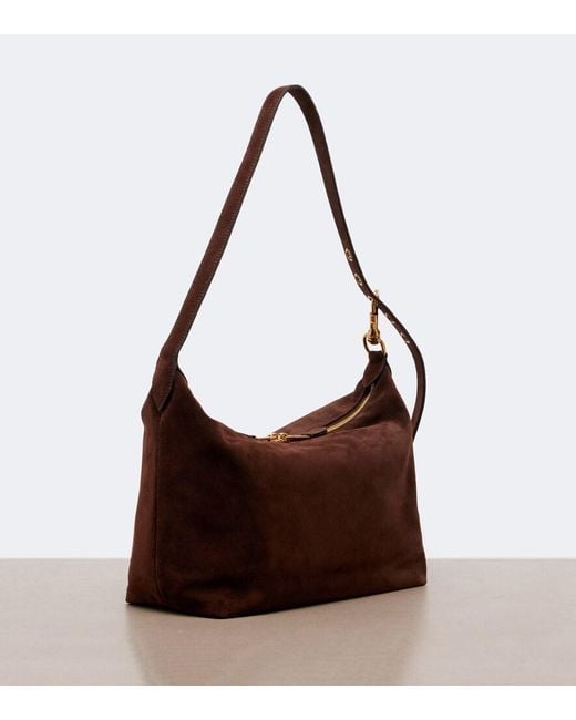 Miu Miu Brown Spirit Medium Suede Shoulder Bag