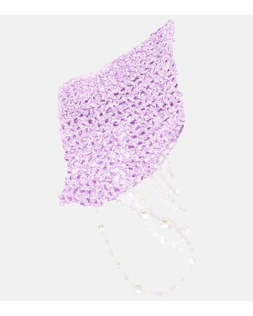 Top De Croche Con Cuentas SUSAN FANG de color Pink