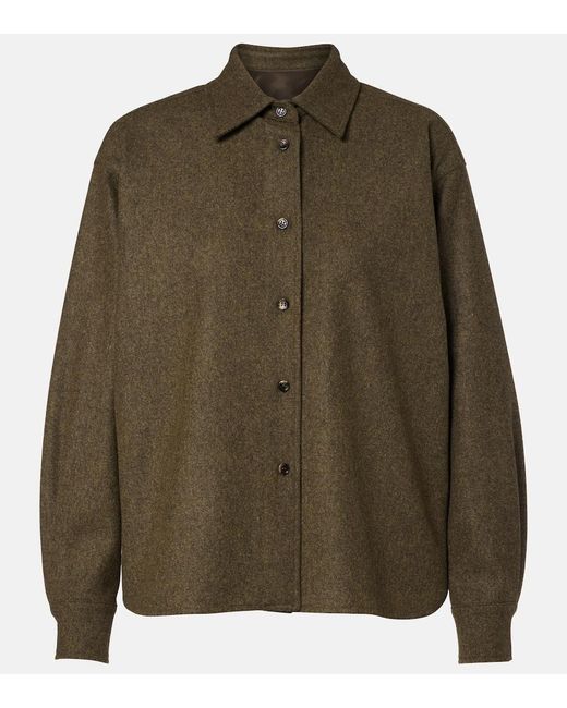 Max Mara Green Benares Wool Shirt