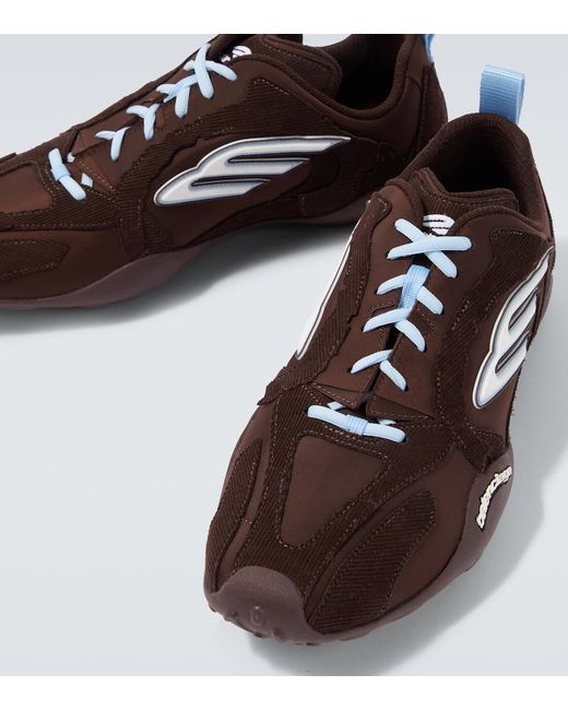 Balenciaga Brown Monday Ultra Corduroy-Trimmed Sneakers for men