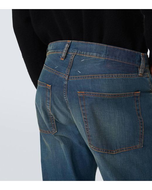 Maison Margiela Mid-Rise Straight Jeans in Blue für Herren